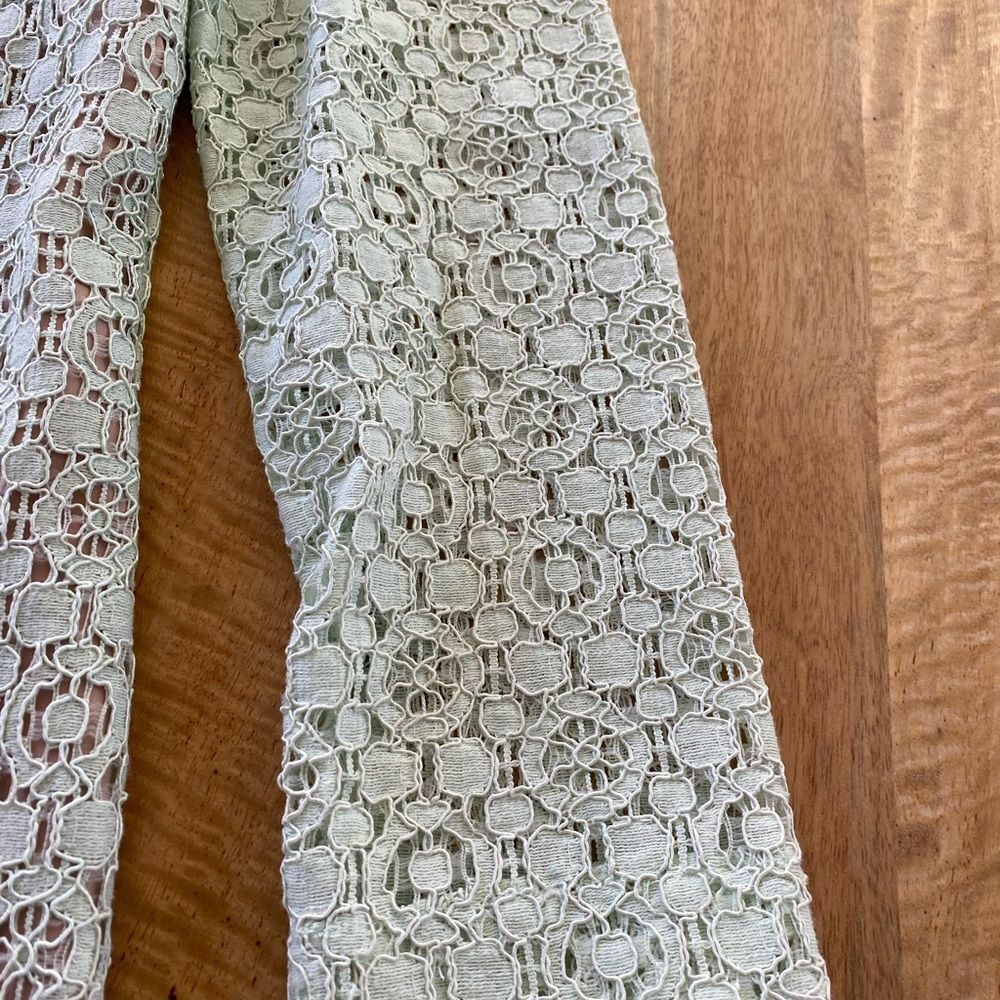 Victoria Beckham Mint Green Lace Long Sleeve Dress large nwot - Picture 11 of 15